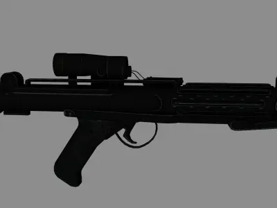 E-11 Blaster Rifle Low-poly 3D model