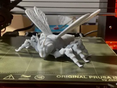 FLEXI HORNET BEE PRINT IN PLACE Free 3D print model