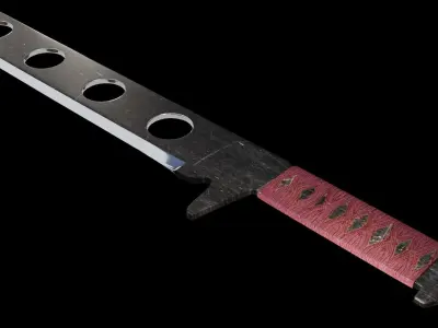 Lightweight Sword high-poly Free low-poly 3D model