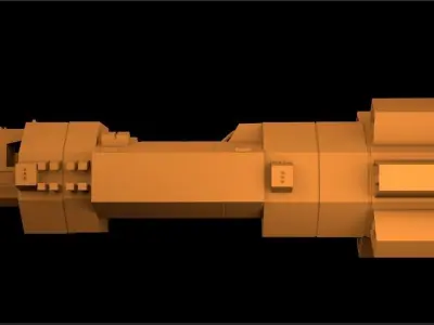 space-shipe rocket launcher 3D model