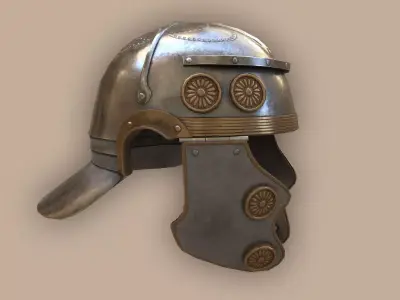 Ancient Legionary Roman Helmet Galea Low-poly 3D model