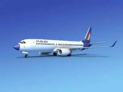 Boeing 737-800 Malev Hungarian Airlines 3D model