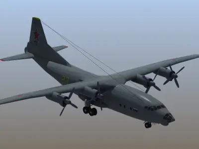An-12 Cub Transport Aircraft 3D model