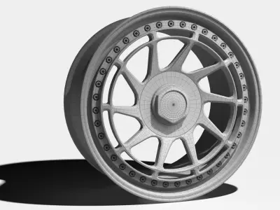 Rotiform YVR Wheel Rim 3D Model UVW Unwrapped 3D model