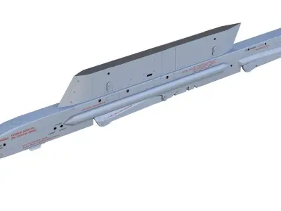 AKU-58 - Aircraft Ejection Device Low-poly 3D model