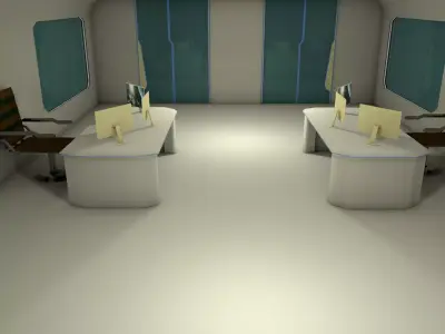 Sci fi room 3D model 83