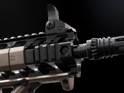 MK18 - Model and Textures Low-poly 3D model