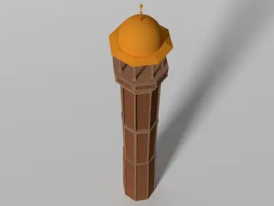Minaret islamic - islamic Low-poly 3D model