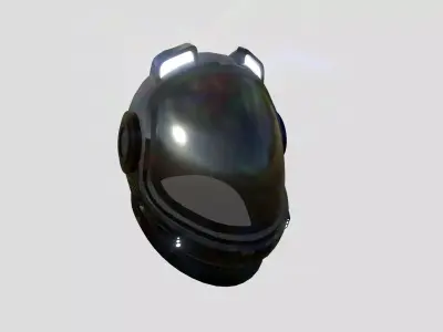 Astronaut Helmet B04 Full Black - Character Design Fashion Low-poly 3D model
