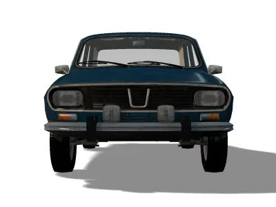 Low Poly Car Model with Textures Free low-poly 3D model