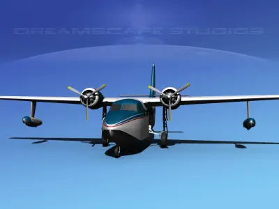 Grumman G-73 Mallard V07 3D model