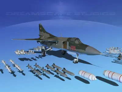 Mig 23 Flogger B V11 East Germany 3D model