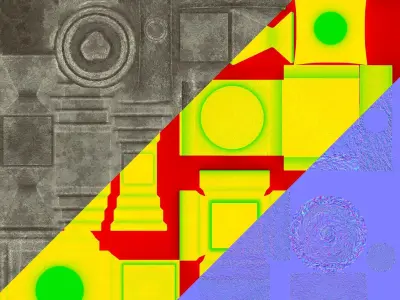 Japanese Stone Lantern 1 Low-poly 3D model