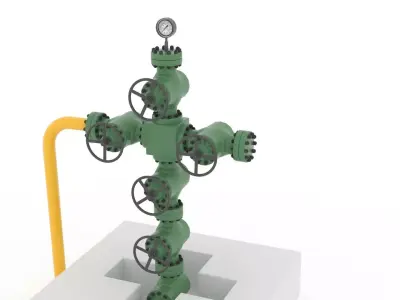 Injection well Low-poly 3D model