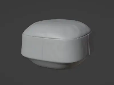 Leather stool Free 3D model