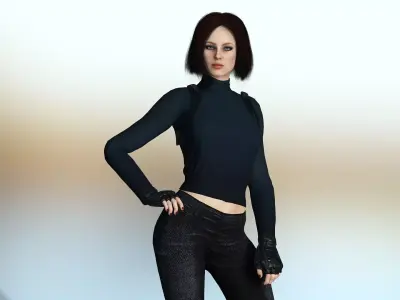The secret operative agent Rebel Low-poly 3D model