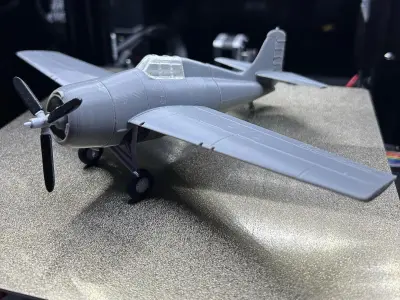Grumman F4F-4 Wildcat 3D print model