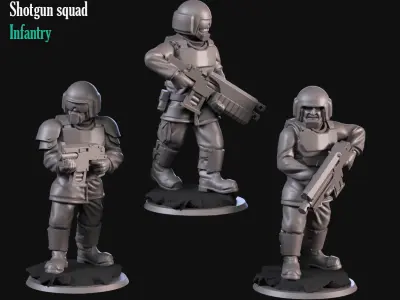 Shotgun Squad 3D print model