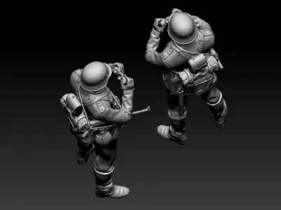 German officer 3D print model