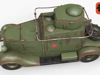 FAI M Armoured Car Corona 3D model