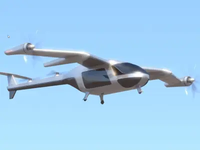 Uber Fly Taxi Drone Vray 3d model 3D model