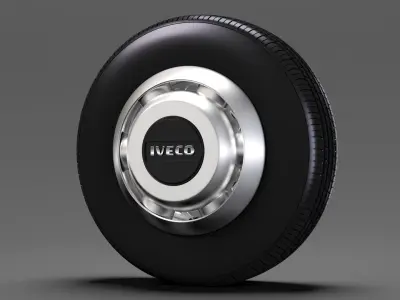 Iveco Daily Minibus front wheel 2017 3D model