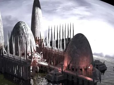 Black ops military sci fi bases 3D model