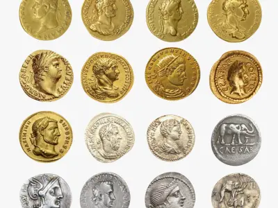 Roman Coins 3D model