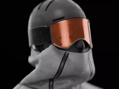 Agent Snow Sci Fi Tactical Character Rigged PBR Unreal FBX Low-poly 3D model