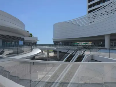 Shopping Plaza 01 3D model