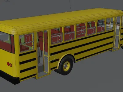 Old bus 3D model buy