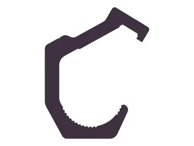 Aluminum Extruded Pipe Holder Low-poly 3D model