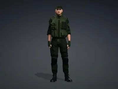Realistic Urban Warfare Operator 3D model