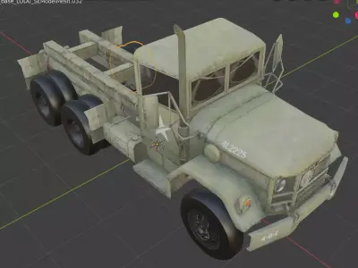 head truck Low-poly 3D model