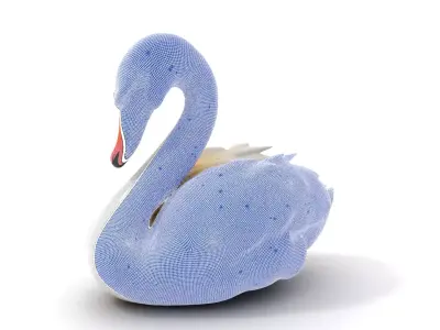 Elegant White Swan model pack Low-poly 3D model