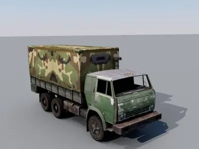 truck low poly for game Low-poly 3D model