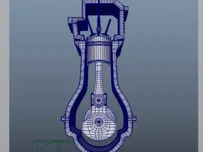 engine car piston Free low-poly 3D model