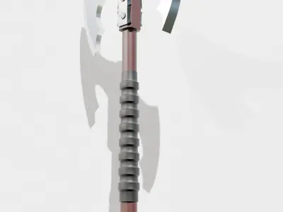 Extra Large Double-Headed Battle Axe 3D model