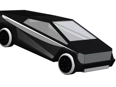 Futuristic Electric Utility Vehicle 3D Model Cyber Truck 3D model