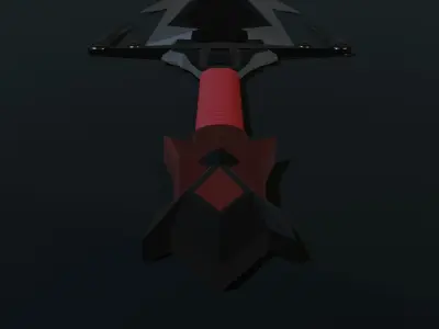 Fantasy sword Free low-poly 3D model