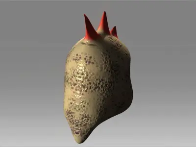 Desert Giant Lizard Helmet Low-poly 3D model