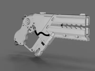 Plasma futuristic gun 3D model