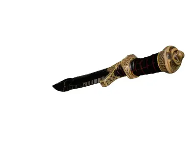 Cracked Obsidian Ritual Dagger 3D model