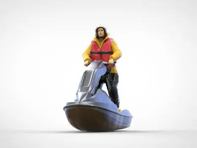 N11 Captain Royal National Lifeboat Institution RNLI Rescue crew 3D print model
