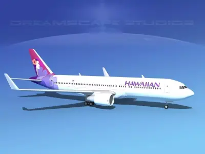 Boeing 767-300 Hawaiian 3D model