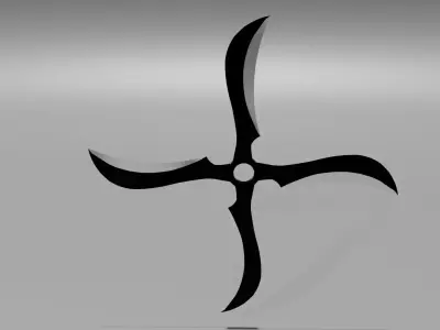 Syuriken Low-poly 3D model
