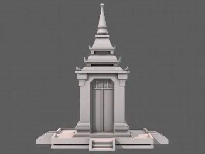Pagoda V07 Low-poly 3D model