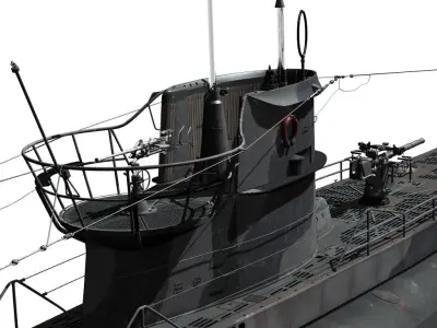 Type VIIc U-Boat 3D model