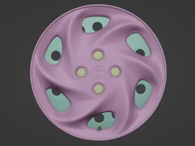 Corolla Wagon Rim Wheel Low-poly 3D model