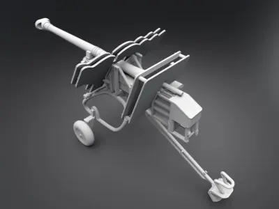 280mm sPzB 41 Scale model 3D print model